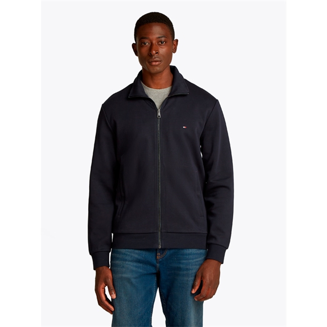 Pæn cardigan i blå med logo fra Tommy Hilfiger