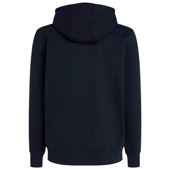 Flot mørkeblå sweatshirt med lynlås og hætte fra Tommy Hilfiger.