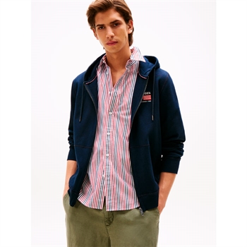 Lækker navy zip hoodie med logo fra Tommy Hilfiger