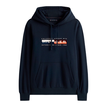 Smart navy hoodie med unikke detaljer fra Tommy Hilfiger
