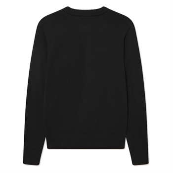 Flot sort crewneck strik fra Les Deux med logo