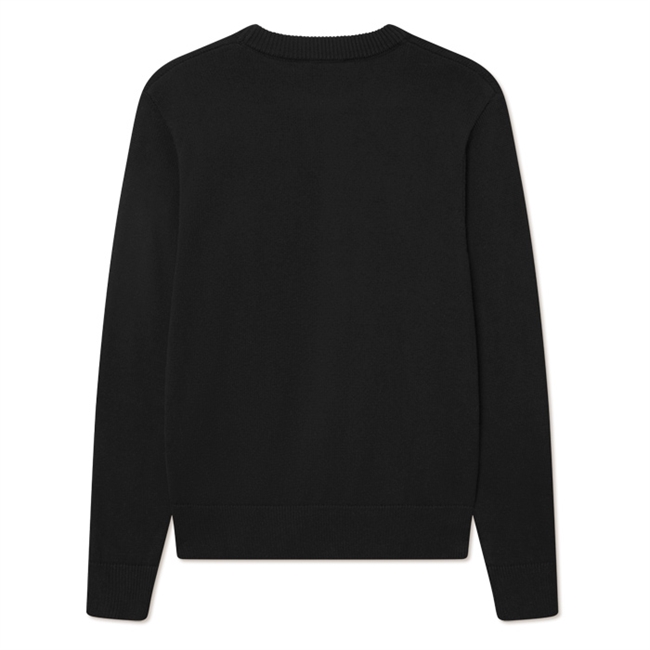 Flot sort crewneck strik fra Les Deux med logo