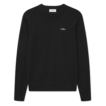 Flot sort crewneck strik fra Les Deux med logo