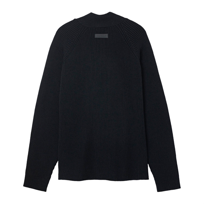 Stilren oversized cardigan strik med raglan ærmer i sort fra Bareen