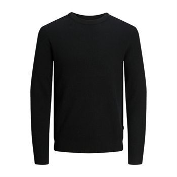 Lækker crew strik i sort fra Jack & Jones