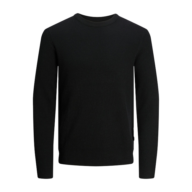 Lækker crew strik i sort fra Jack & Jones