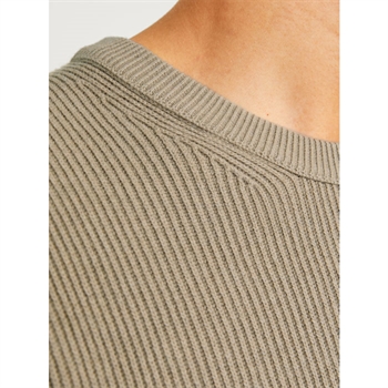 Lækker crew strik i beige fra Jack & Jones