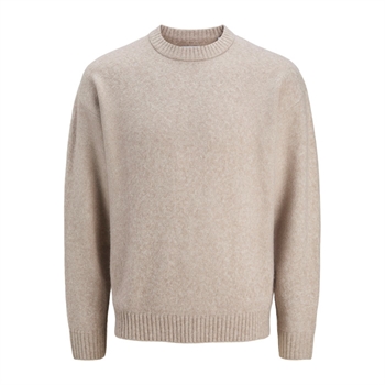 Pæn og enkel strik i beige fra Jack & Jones