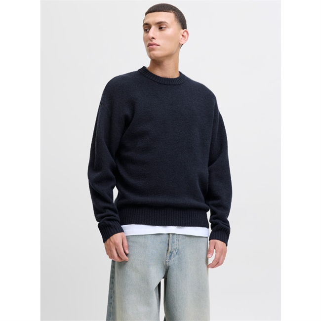 Pæn og enkel strik i navy fra Jack & Jones