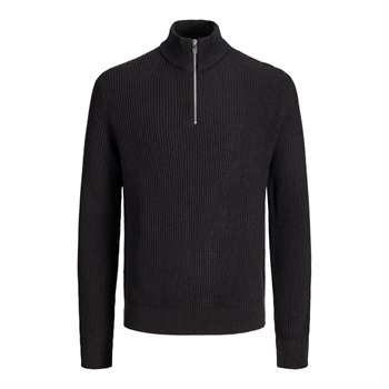 Jack & Jones Halv Zip Striktrøje Sort