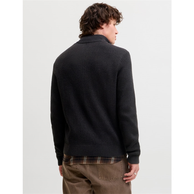 Jack & Jones Halv Zip Striktrøje Sort