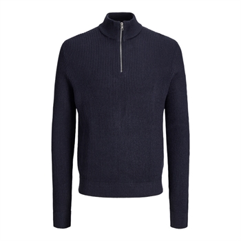 Jack & Jones Halv Zip Striktrøje Mørkeblå