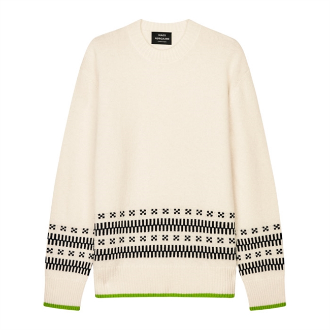 Pæn Islandsk strik i farven off white fra Mads Nørgaard