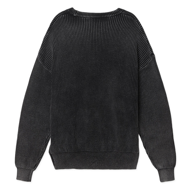 Woodbird Sake Washed Crew Black
