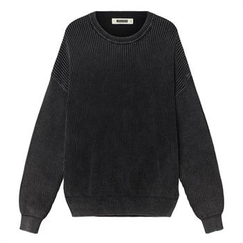 Woodbird Sake Washed Crew Black