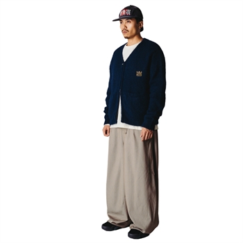Woodbird Zip Tiger Cardigan Navy