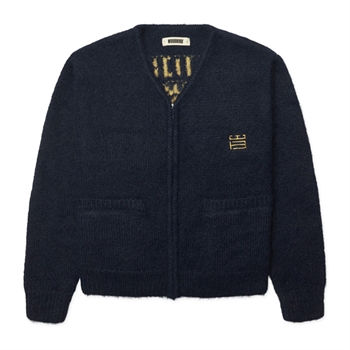 Woodbird Zip Tiger Cardigan Navy