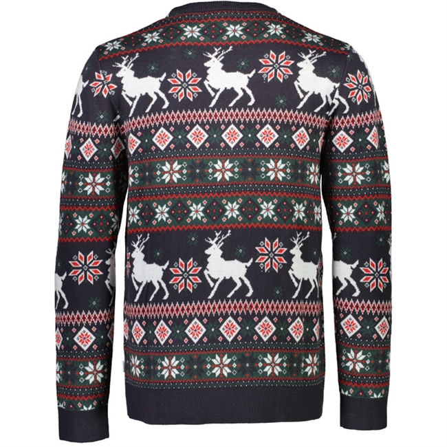 Klassisk Julestrik i Mørke Farver fra Lindbergh.