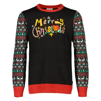 Sort Merry Christmas Jule Strik fra Lindbergh