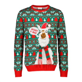 Morsom julestrik med lama på fra Lindbergh