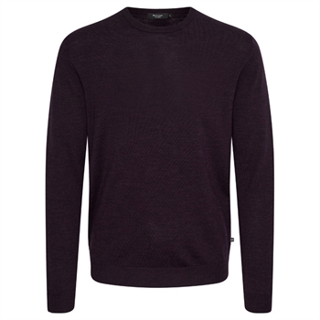 Dyb Mørke Lilla Merino Strik fra Matinique