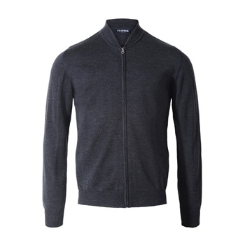 Stilren uld cardigan i grå fra Clipper