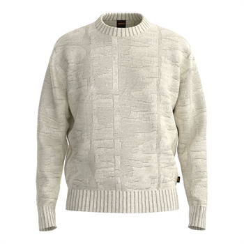 Stilren struktureret strik i sand farve fra BOSS