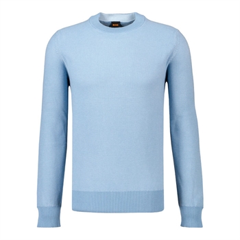 Stilren og komfortabel strik i lyseblå fra BOSS