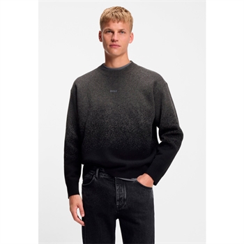 Stilren strik i sort og grå fra BOSS 