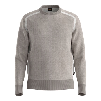 Pæn uld strik i beige fra BOSS