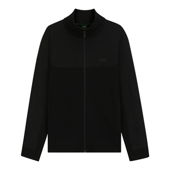 BOSS KN Teddy HY Full Zip Strik Sort