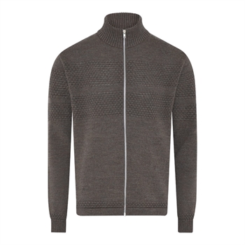 Stilren uld cardigan i brun fra Clipper