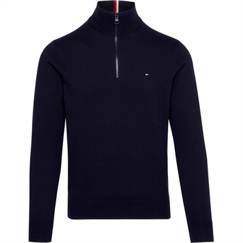 Flot Blå Half-zip Strik fra Tommy Hilfiger.