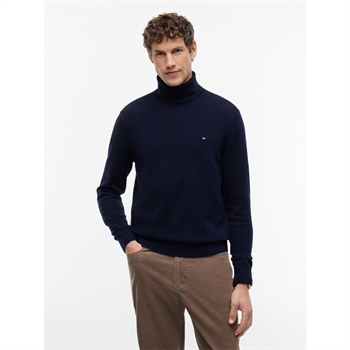 Stilren essentiel strik i navy fra Tommy Hilfiger