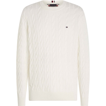 Flot Hvid Kabelstrik fra Tommy Hilfiger.
