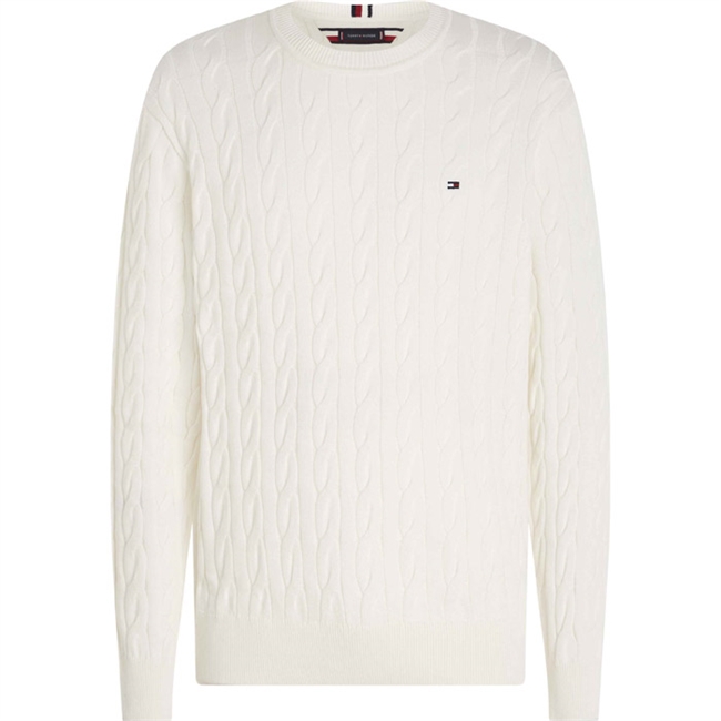 Flot Hvid Kabelstrik fra Tommy Hilfiger.