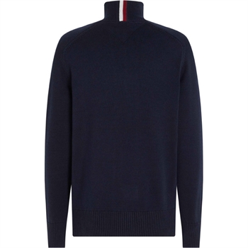 Lækker Strik Cardigan i Blå fra Tommy Hilfiger.