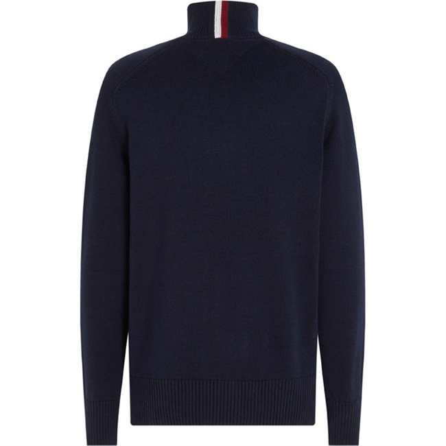 Lækker Strik Cardigan i Blå fra Tommy Hilfiger.