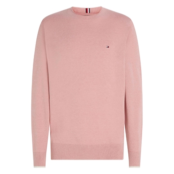 Smart lyserød bomulds strik fra Tommy Hilfiger.