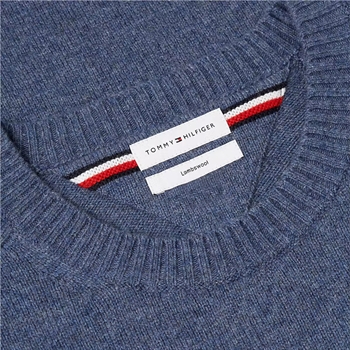 Tommy Hilfiger Crew Neck Lambswool Lyseblå