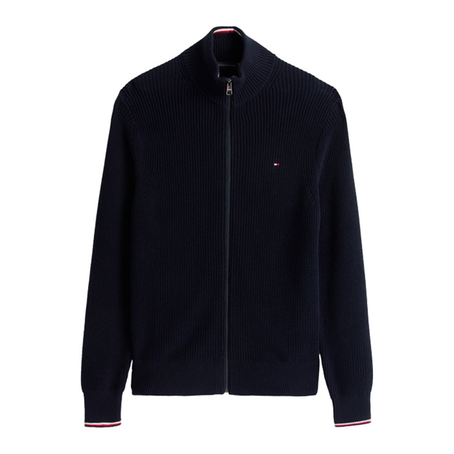 Moderne navy cardigan fra Tommy Hilfiger - med logo