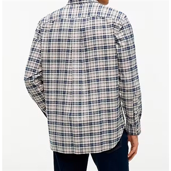 Tommy Hilfiger Oxford Tartan Check Ternet Skjorte Beige/Blå