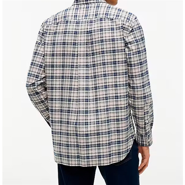 Tommy Hilfiger Oxford Tartan Check Ternet Skjorte Beige/Blå