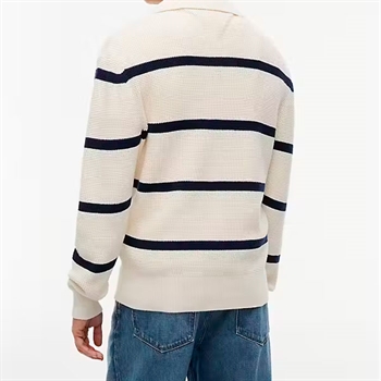 Tommy Hilfiger Waffle Structure Rugby Strik Beige