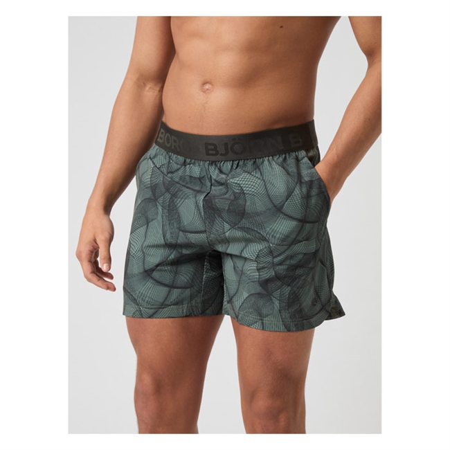 Smarte army grønne sports shorts fra Björn Borg