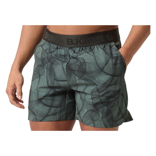 Smarte army grønne sports shorts fra Björn Borg