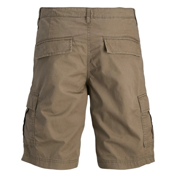 Brune cargo shorts med lårlommer fra Jack & Jones.