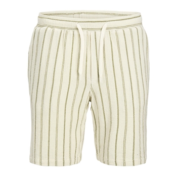 Lækre stribet jogger shorts i sand farve og grøn fra Jack & Jones