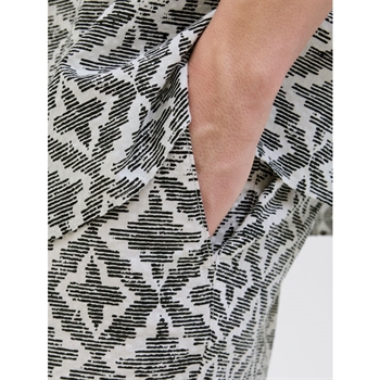 Jack & Jones Seersucker AOP Shorts Sort/Hvid