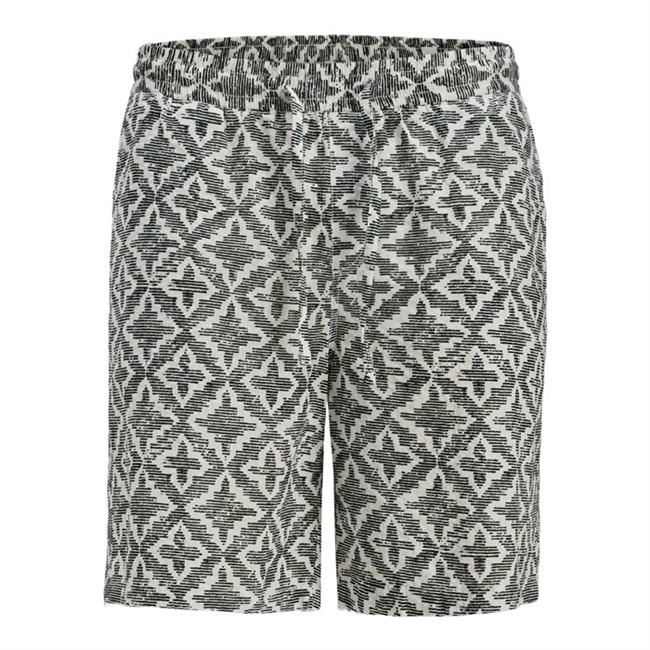 Jack & Jones Seersucker AOP Shorts Sort/Hvid